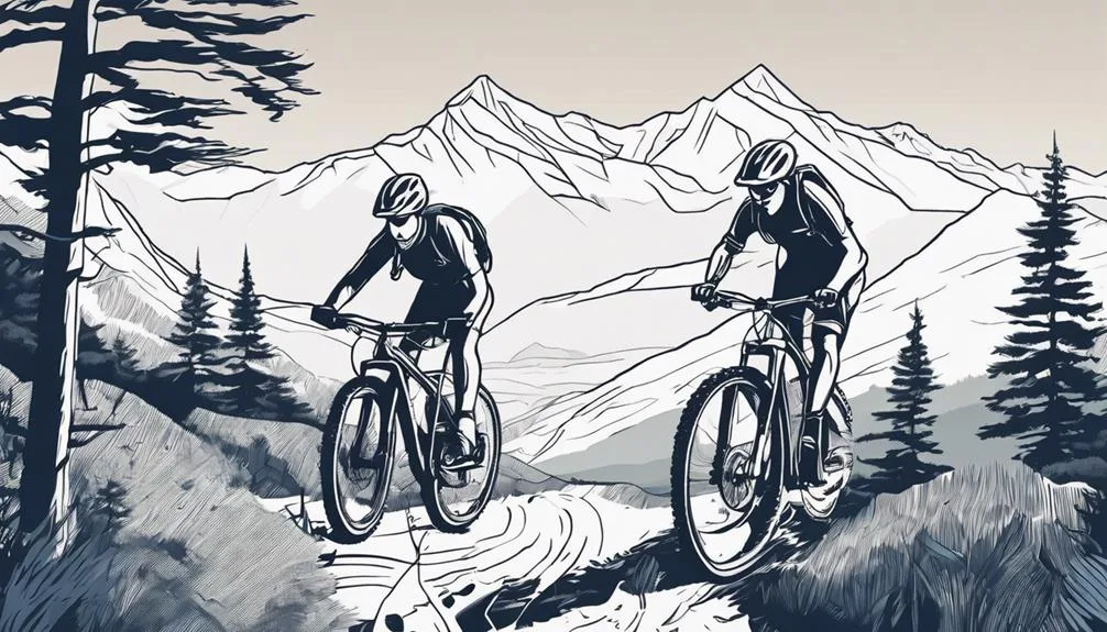 adventurous biking through nature