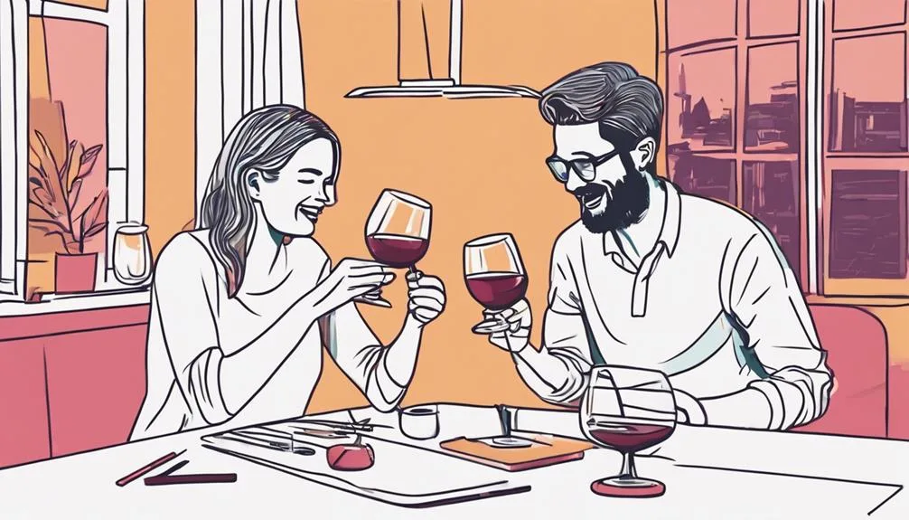 creative painting with wine