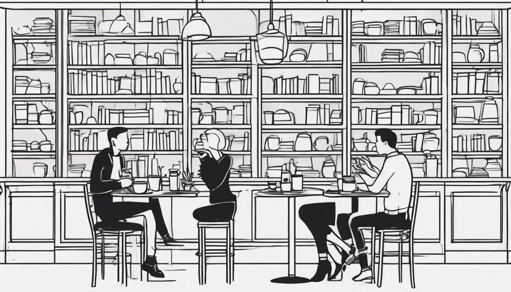 engaging conversation over coffee