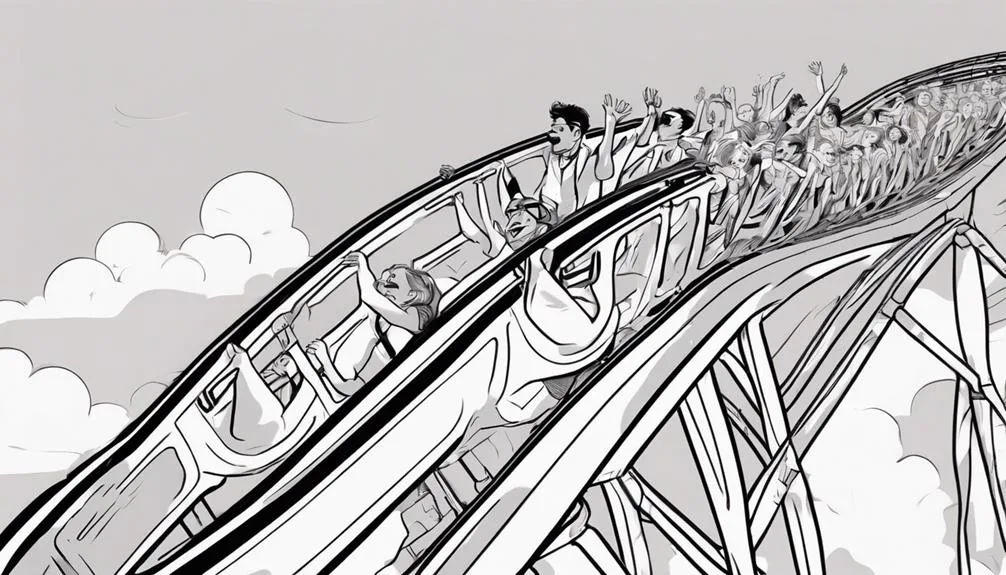exciting amusement park ride