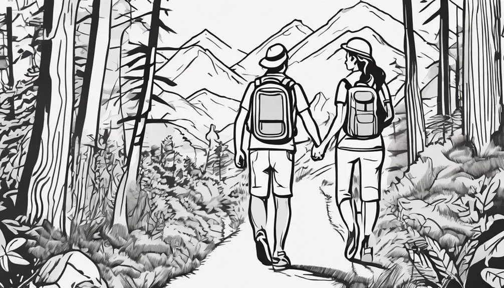 exploring nature on foot