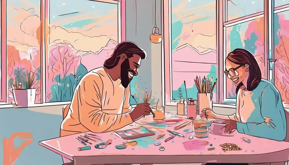 easter crafting with someone