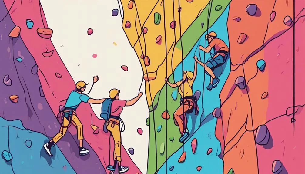 indoor rock climbing experience