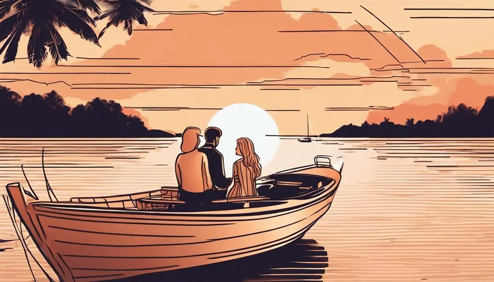 peaceful evening on water