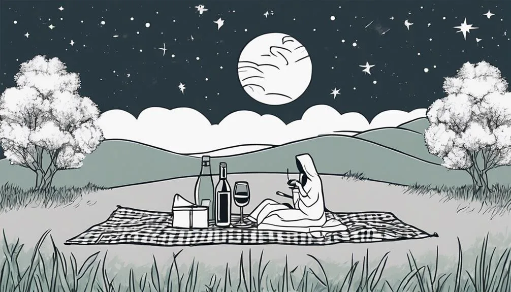 romantic evening under stars