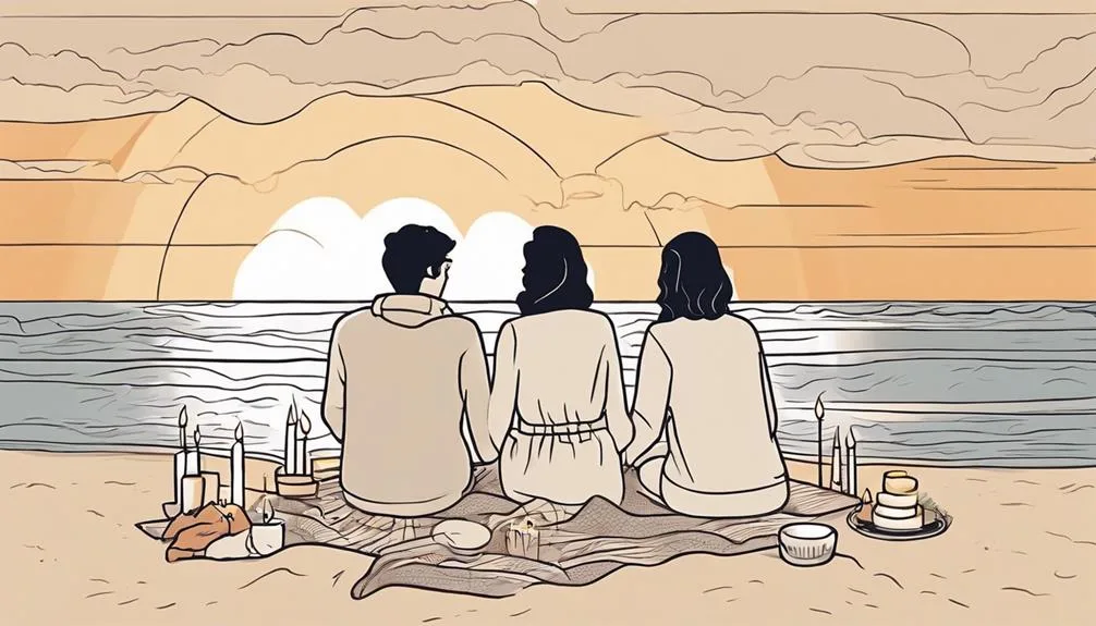sunset beach picnic memories