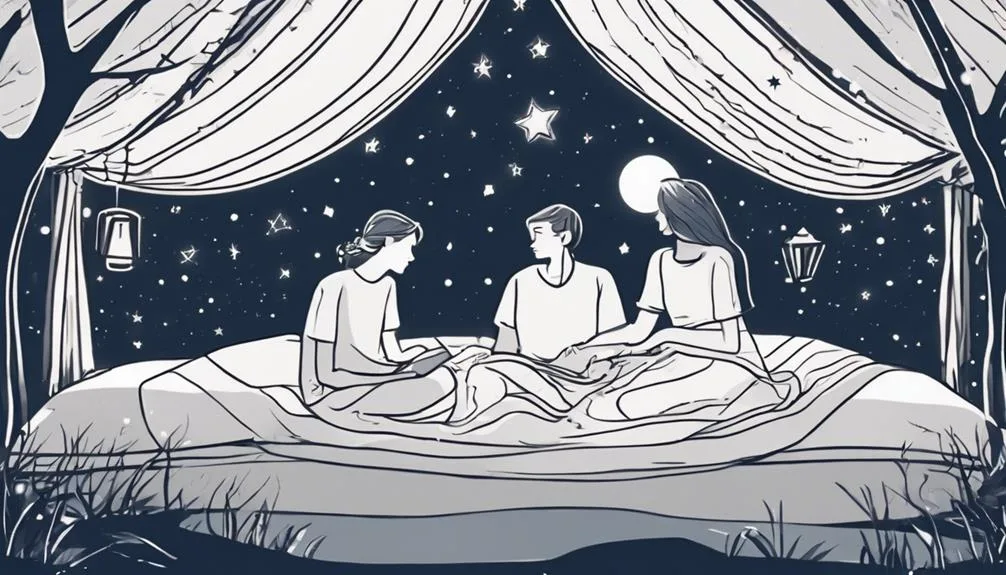 under the starry sky