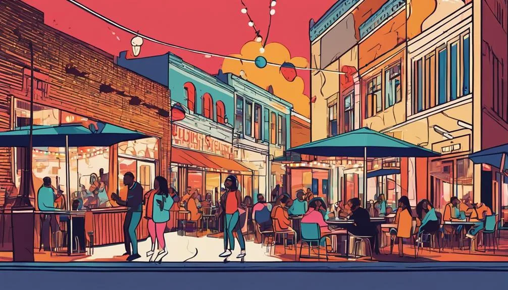 vibrant atmosphere music scene