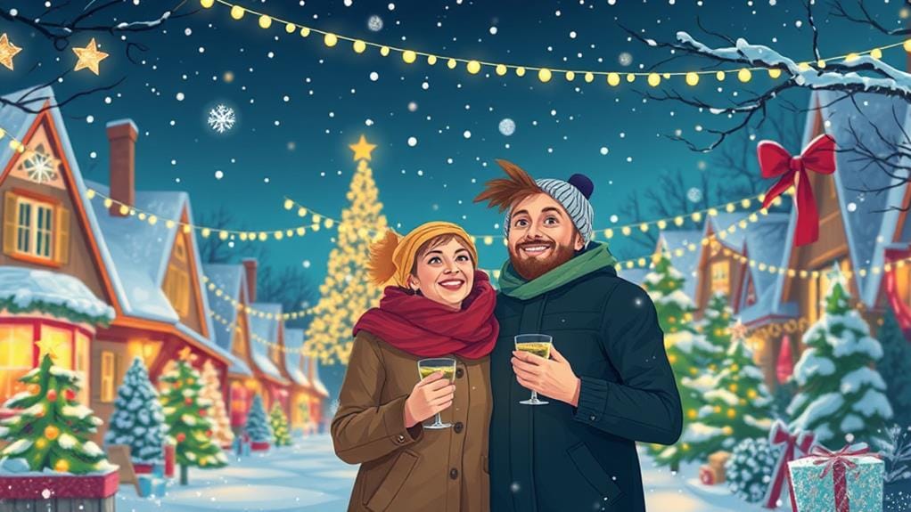 festive holiday light display