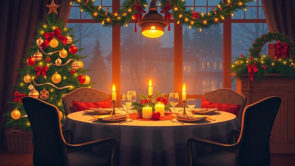 intimate tree canopied dinner