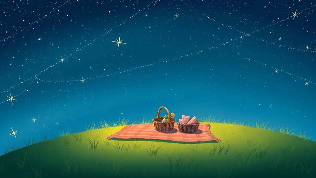 night sky outdoor gathering