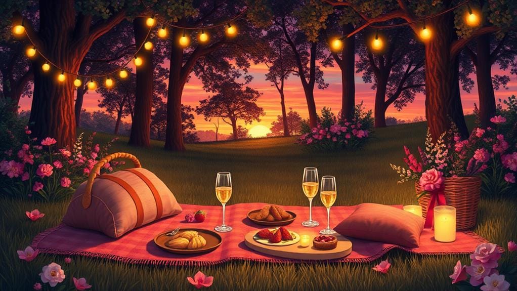 outdoor dining amid nature