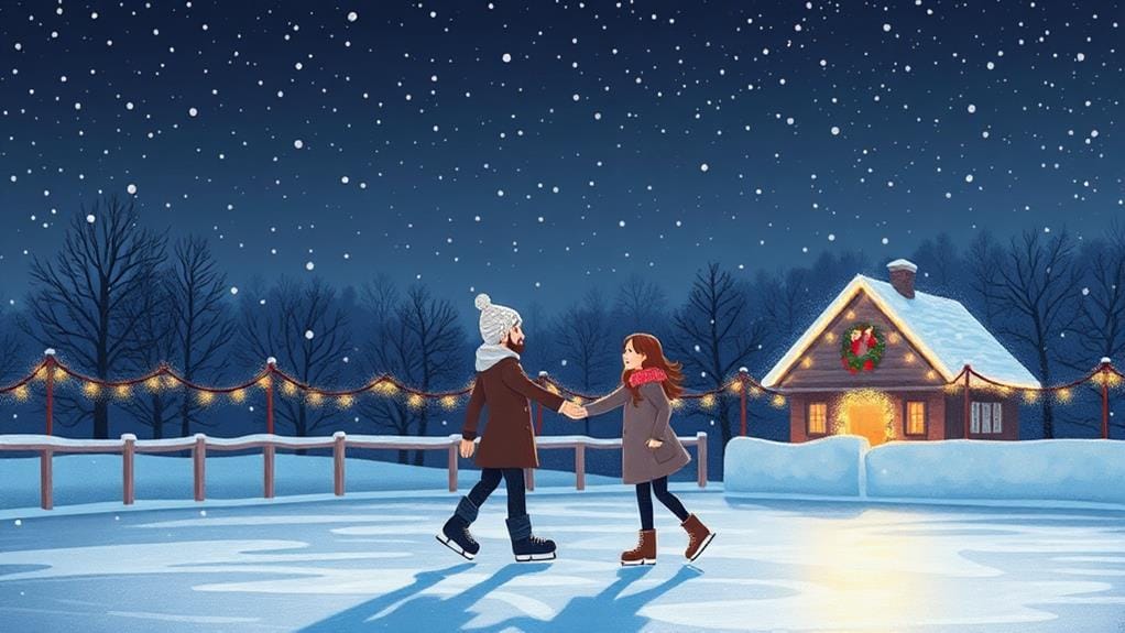 starry night ice skating