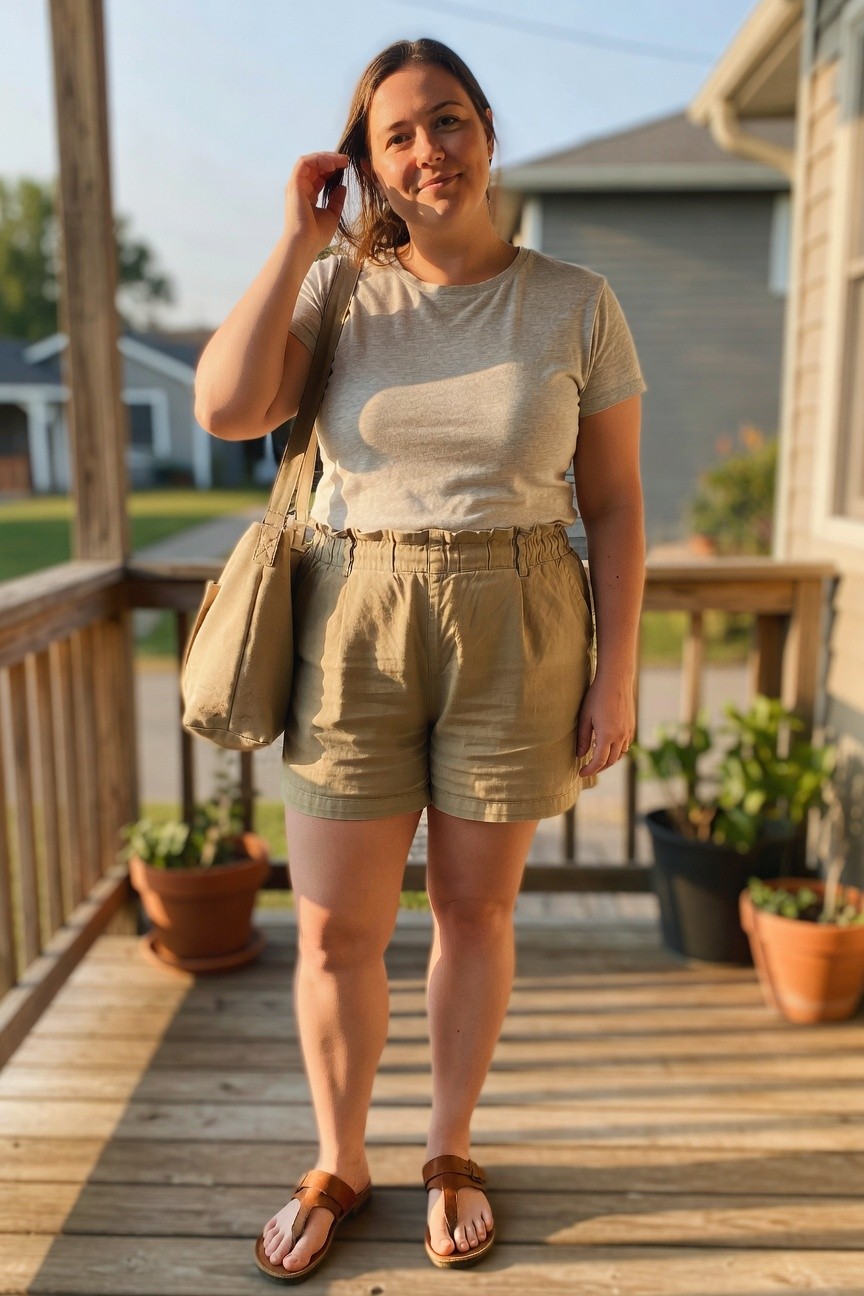 Simple Shorts And Tee Styling
