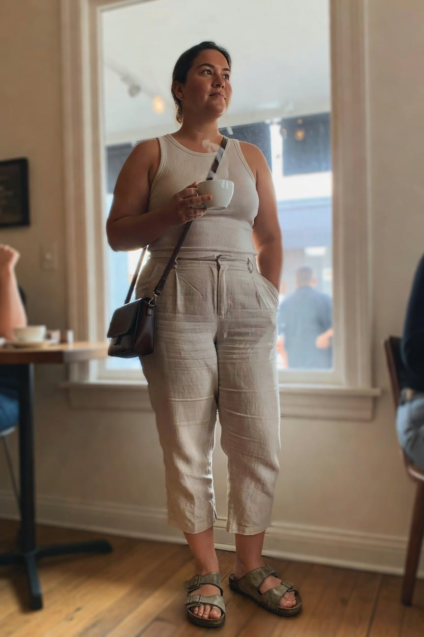 Tank Top And Cropped Pants