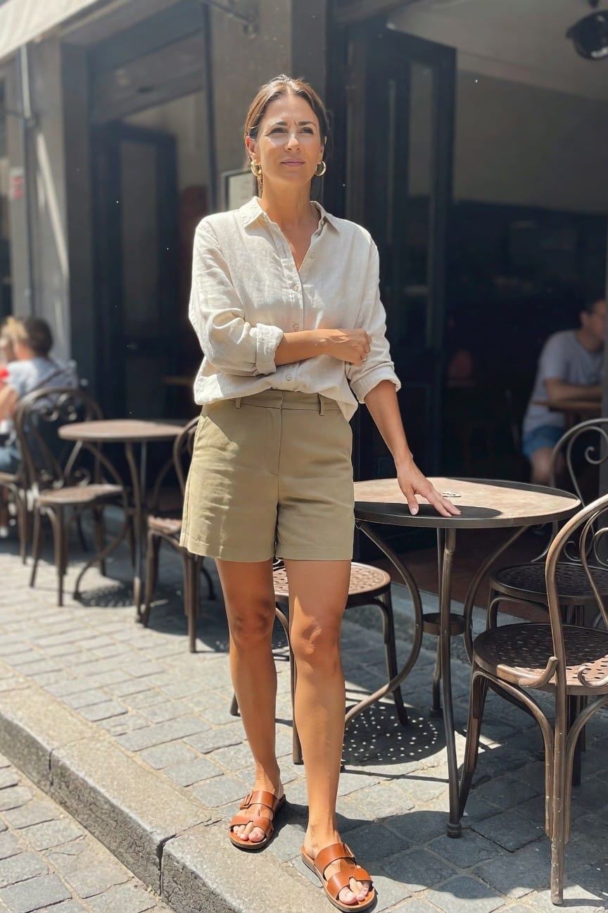 Linen Shirt With Shorts