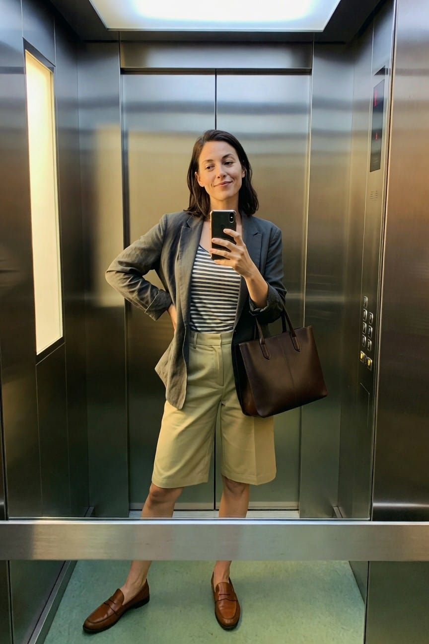 Blazer And Shorts Outfit