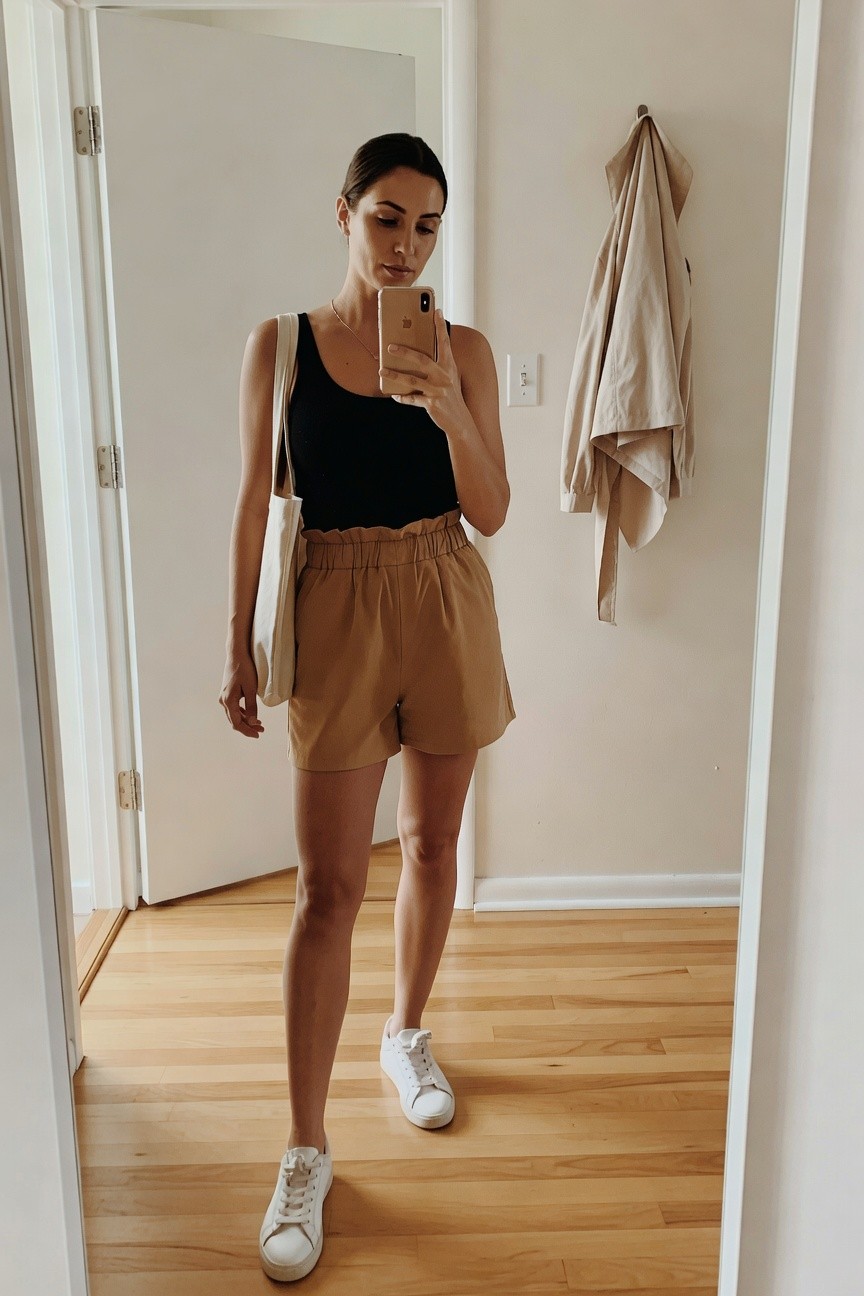 Black Tank With Relaxed Shorts