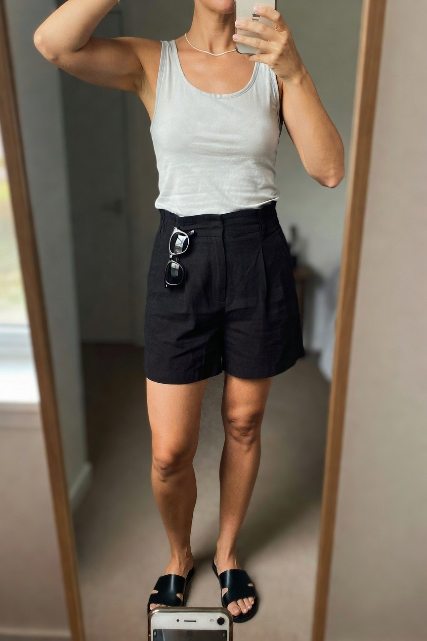 Lightweight Shorts With A Basic Tank Top