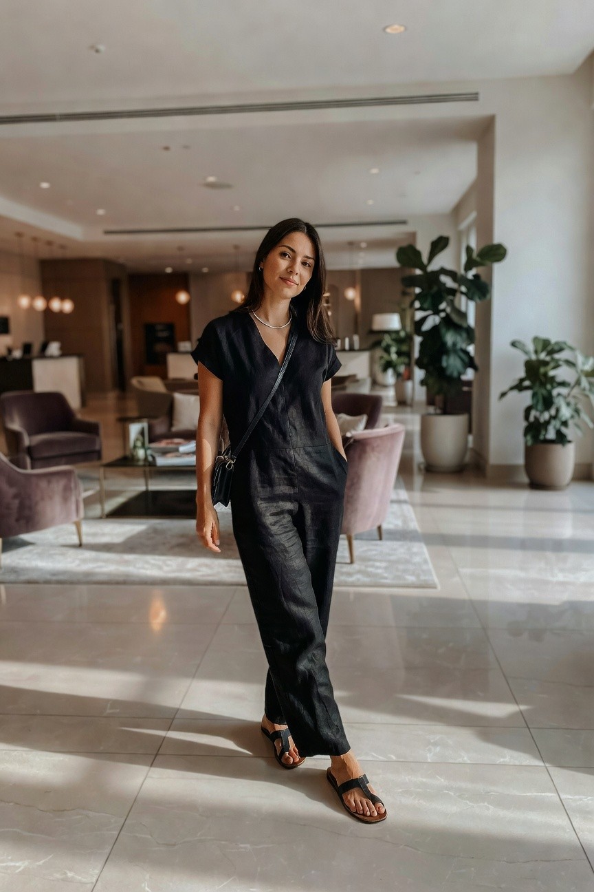 Simple Black Jumpsuit Style