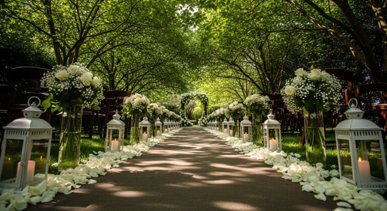 20 Romantic Wedding Ceremony Ideas Centered Around Vows, Music, Aisles, and Arches