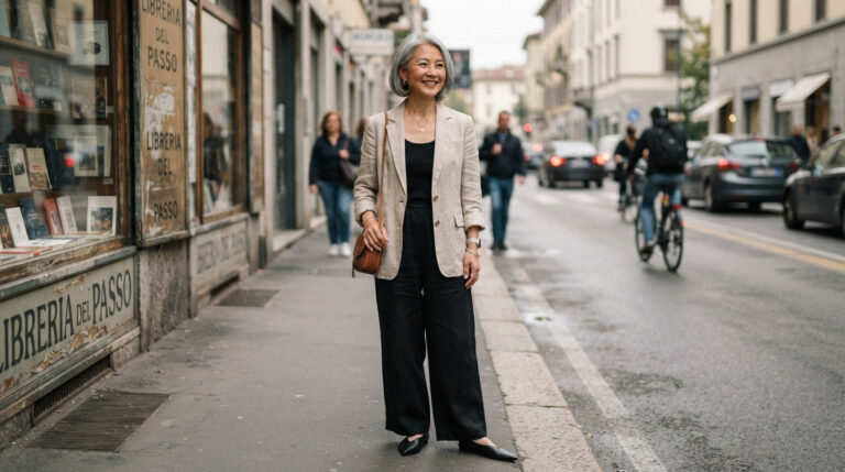24 Smart Outfits for Women Over 50 Built Around Linen Blazers